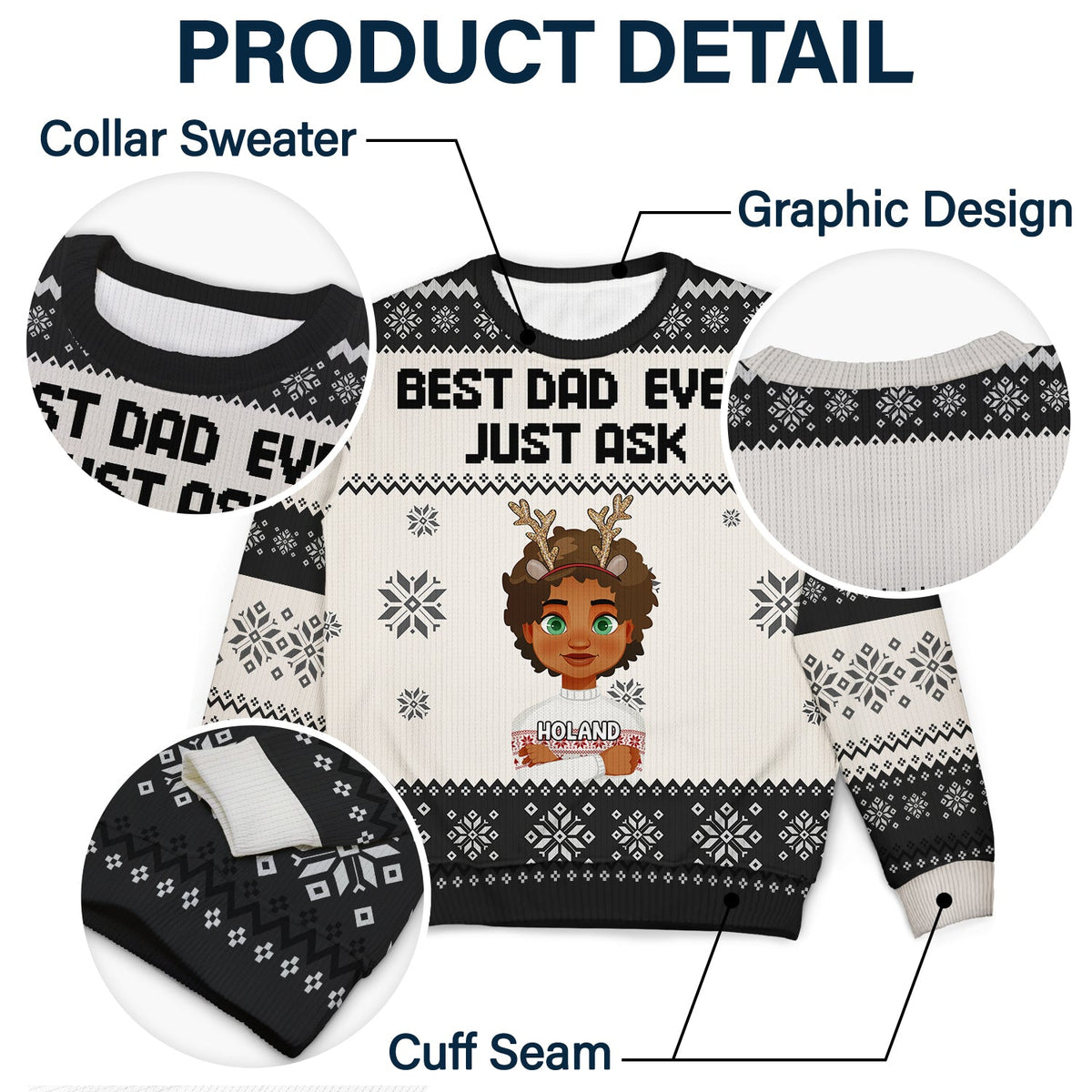 Christmas Best Mom Ever Just Ask - Gift For Mom, Dad, Family - Personalized Unisex Ugly Sweater