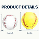 Custom Photo Happy Father's Day - Personalized Baseball, Softball