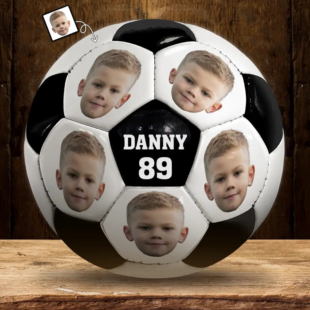 Custom Photo Face Cut Soccer Players Football Players - Personalized Soccer Ball