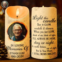 Memorial - Custom Photo I Still Burn Bright - Personalized Flameless LED Candle
