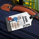 Gift For Couples,Gift For Husband,Gift For Wife,Travel,Happy,Gift For Boyfriend,Gift For Girlfriend - Couple Travel Adventures Sign Post - Personalized Combo 2 Luggage Tags