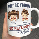 No Returns Or Refunds Chibi Grandkids - Funny Gift For Dad, Mom, Grandma, Grandpa - Personalized Mug