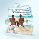 Gift For Couples, Gift For Husband, Gift For Wife, Gift For Boyfriend, Gift For Girlfriend - Couple Holding Hands I Found My Missing Piece - Personalized Puzzle Shaped Acrylic Plaque