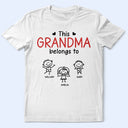 Gift For Grandpa,Gift For Father,Love, Top Market - This Grandpa Belongs To Kid Stick Figures - Personalized T Shirt