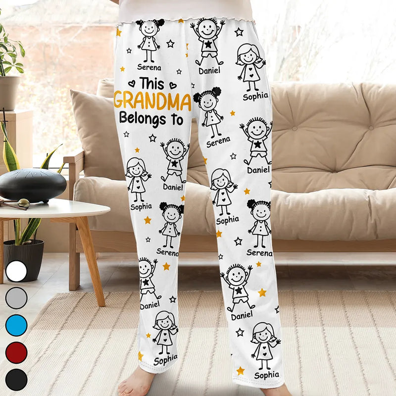 Gift For Grandpa,Gift For Kids,Gift For Father,Happy - This Grandpa Dad Belongs To Kids Pet - Personalized Pajama Pants