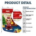 Christmas,Family,Gift For Kids,Parents - Together For Christmas 3D Effect Family Sitting - Personalized Christmas Stocking