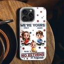 Funny,Parents,Gift For Grandparents,Gift For Mother,Gift For Father,Gift For Grandma,Gift For Grandpa - We're Yours No Returns Or Refunds Parents Grandparents - 3D Inflated Effect Printed, Personalized Clear Phone Case