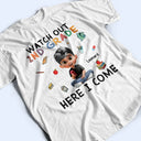 Gift For Kids,Gift For Grandkids,Back To School,Happy -  Watch Out Kindergarten Here I Come Sitting Kid - Personalized T Shirt