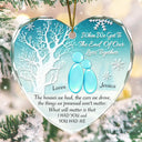 Gift For Couples,Old Couples,Gift For Husband,Gift For Wife,Gift For Boyfriend,Gift For Girlfriend,Love,Christmas - When We Get To The End - Personalized Heart Shaped Glass Ornament