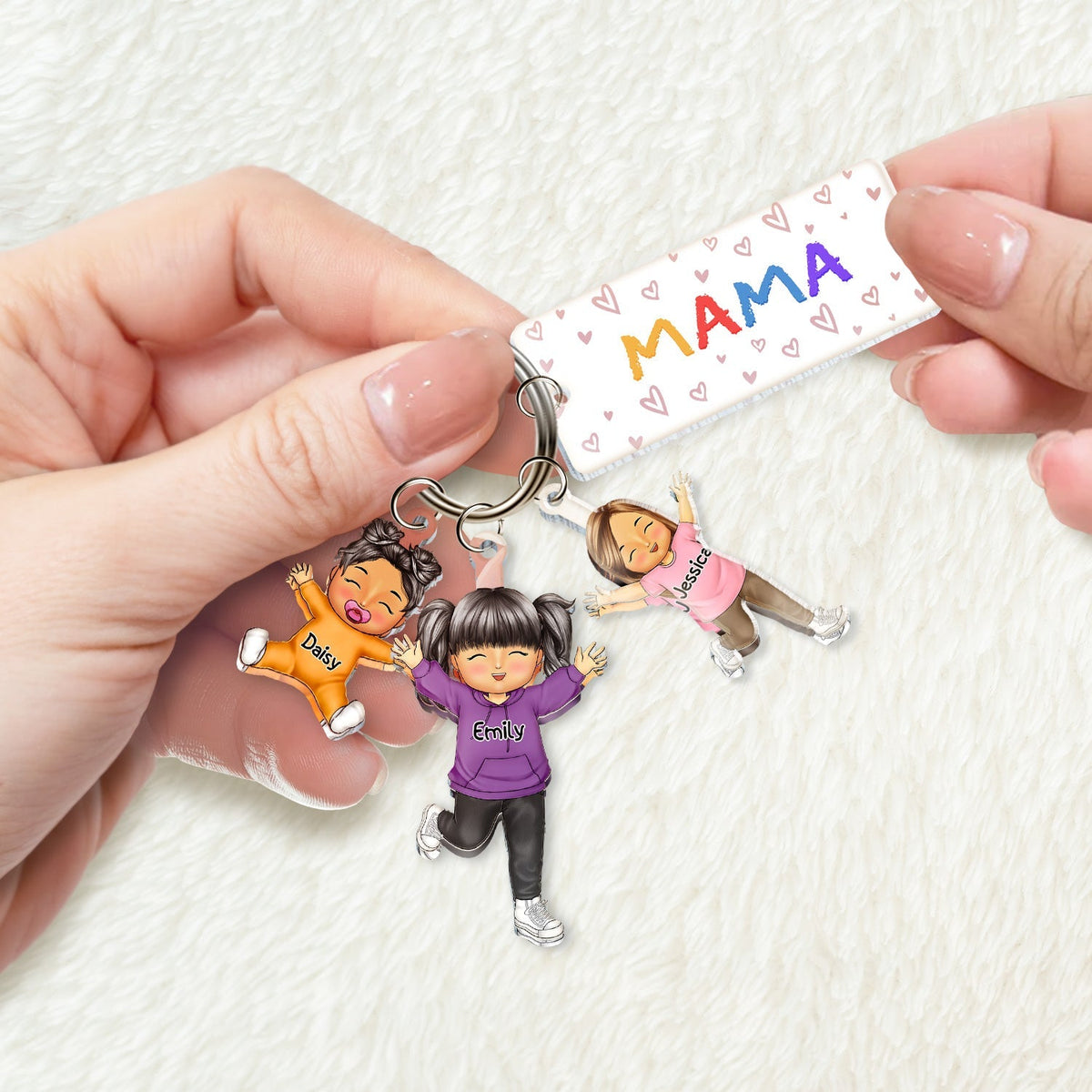 Our Grandkids Version 11 To 15 - Loving Gift For Grandma, Grandparents, Mother - Personalized Acrylic Tag Keychain