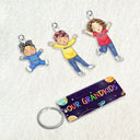 Our Grandkids Version 11 To 15 - Loving Gift For Grandma, Grandparents, Mother - Personalized Acrylic Tag Keychain