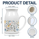 Gift For Grandma, Gift For Mother - Hand In Hand I Will Always Protect You Mom Nana - 3D Inflated Effect Printed Vase, Personalized Ceramic Flower Vase