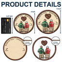 Christmas, Happy, Love, Old Couples - You And Me Grow Old Together - Personalized 2-Layered Wooden Ornament