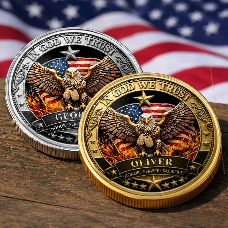 America 250th, Independence Day, Family, Proud, Custom Text - 250 Years Freedom We The People - Personalized Commemorative Keepsake Coin