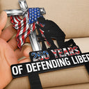 America 250th,Independence Day,Happy,Family,Veteran,Top Market,Icon,Proud - 250 Years Of Defending Liberty - Personalized Metal Garden Stake