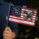 America 250th,Independence Day,Family,Proud,Icon - 250 Years Of Freedom Patriotic Eagle - Personalized Handheld Flag