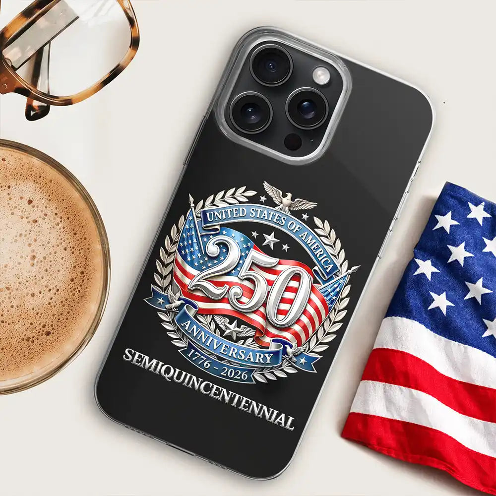 250th Anniversary Eagle US Independence Day - Clear Phone Case
