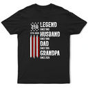 America 250th,Independence Day,Gift For Grandpa,Top Market,Proud,Icon - 250th Anniversary Legend Husband Daddy Grandpa - Personalized T Shirt
