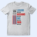 America 250th,Independence Day,Gift For Grandpa,Top Market,Proud,Icon - 250th Anniversary Legend Husband Daddy Grandpa - Personalized T Shirt