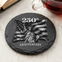 Independence Day,America 250th,Family,Gift For Yourself,Happy - 250th Anniversary US Independence Day - Personalized Slate Coaster