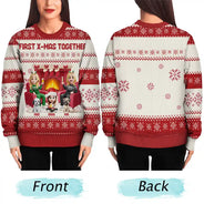 Gift For Couples,Parents,Pet Couple,Happy - 3D Effect Couple With Kids And Pets - Personalized Unisex Ugly Sweater