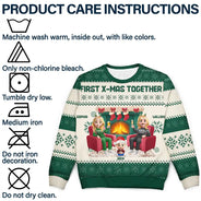 Gift For Couples,Parents,Pet Couple,Happy - 3D Effect Couple With Kids And Pets - Personalized Unisex Ugly Sweater