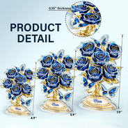Gift For Mother,Gift For Grandma,Gift For Women,Love,Top Market - 3D Crystal Effect Roses Mom’s Everlasting Love - Personalized Custom Shaped Acrylic Plaque