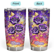 Gift For Mother,Gift For Grandma,Gift For Women,Love,Top Market - 3D Crystal Effect Roses Mom’s Everlasting Love - Personalized Tumbler