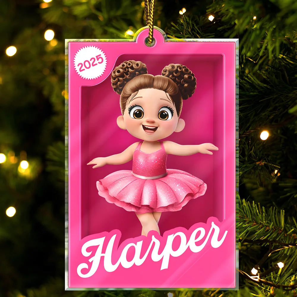 3D Effect Kid In Toy Box - Personalized Custom Shaped Acrylic Ornament
