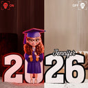 3D Effect 2025 Graduation - Personalized Custom Shaped Light Box