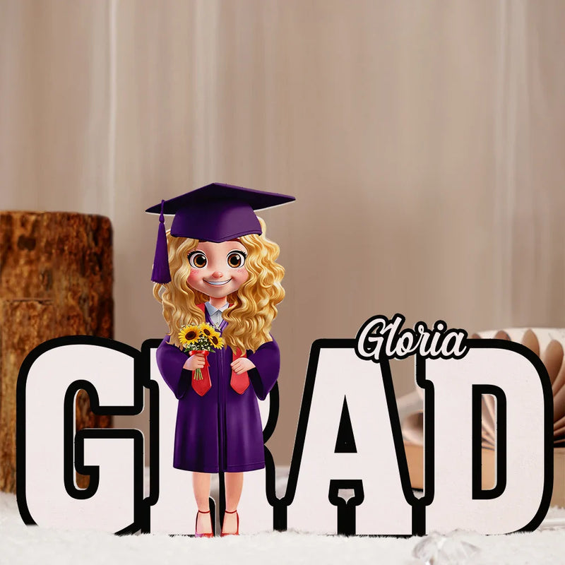 Love,Graduation,Gift For Daughter,Gift For Son,Gift For Yourself,Gift For Women,Gift For Men - 3D Effect 2025 Graduation - Personalized Custom Shaped Light Box
