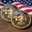 Family,Gift For Yourself,Gift For Women,Gift For Men,Happy,America 250th,Independence Day,Top Market - 3D Effect 250 Years Semiquincentennial - Personalized Commemorative Keepsake Coin