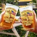 America 250th,Independence Day,Gift For Men,Gift For Yourself,Proud,Custom Text - 3D Effect 250th Anniversary - Personalized Beer Glass