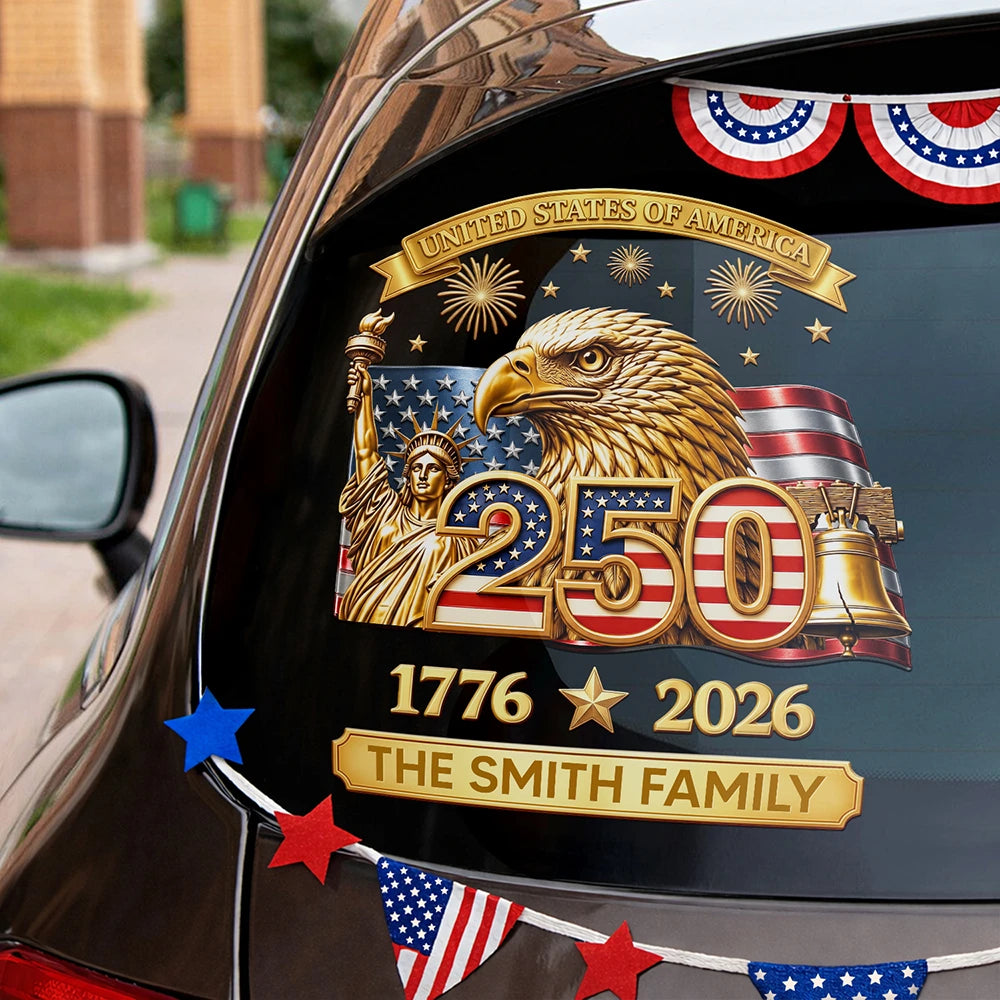 3D Effect America 250th Anniversary - Personalized Decor Decal