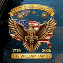 America 250th,Independence Day,Family,Proud,Custom Text - 3D Effect America 250th Anniversary - Personalized Decor Decal