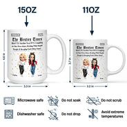 Gift For Bestie,Old Best friends,Gift For Sisters,Happy - 3D Effect Besties Here's To Another Year Of Us - Personalized Mug