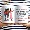 Gift For Bestie,Gift For Women,Happy,Top Market - 3D Effect Besties If You Fall I Will Pick You Up - Personalized Mug
