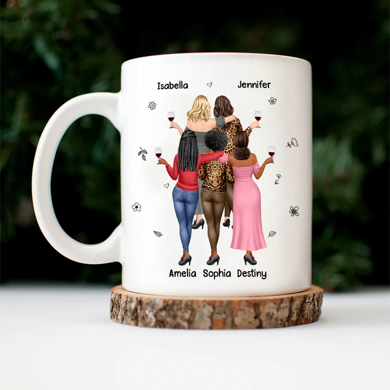 Gift For Bestie,Gift For Women,Happy,Top Market - 3D Effect Besties If You Fall I Will Pick You Up - Personalized Mug