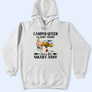 Gift For Yourself,Gift For Women,Happy,Camping - 3D Effect Camper Queen Classy Sassy - Personalized T Shirt