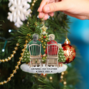 Gift For Couples, Old Couples, Gift For Husband, Gift For Wife, Love, Christmas - 3D Effect Couple Growing Old Together - Personalized Custom Shaped Acrylic Ornament