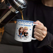 Gift For Couples,Old Couples,Gift For Women,Gift For Wife,Love,Top Market,Gift For Men,Gift For Husband - 3D Effect Couple Meeting You Marrying You - Personalized White Edge-to-Edge Mug