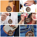 Gift For Couples,Gift For Women,Gift For Men,Gift For Boyfriend,Gift For Girlfriend,Gift For Wife,Gift For Husband,Funny,Love - 3D Effect Couple Raccoon Annoying Each Other - Personalized Wooden Keychain