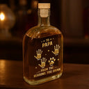 Gift For Grandpa,Gift For Father,Gift For Men,Icon,Humorous - 3D Effect Dad Papa From The Reason You Drink - Personalized Whiskey Bottle