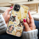Pet Lovers,Pet Mom,Pet Dad,Dog Lovers,Dog Mom,Dog Dad,Cat Lovers,Cat Mom,Cat Dad,Gift For Women,Gift For Men,Happy,Top Market - 3D Effect Dog Cat Mom - Personalized Clear Phone Case