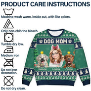 Pet Lovers, Pet Mom, Dog Lovers, Dog Mom, Christmas, Happy - 3D Effect Dog Mom Christmas - Personalized Unisex Ugly Sweater