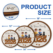 3D Effect Family And Dog Cat - Personalized Custom Shaped Wood Sign