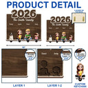 Pet Lovers,Pet Mom,Pet Dad,Pet Couple,Dog Lovers,Dog Couple,Dog Mom,Dog Dad,Cat Lovers,Cat Mom,Cat Dad,Cat Couple,Happy,Single Mom,Single Dad,LGBT,Gift For Grandpa,Gift For Grandma,Gift For Grandkids - 3D Effect Family Sitting Together - Personalized Custom Shaped Key Holder