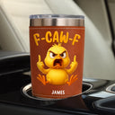 Gift For Yourself,Gifts For Colleagues,Funny - 3D Effect Funny Chicken F-CAW-F My Work Vocabulary - Personalized Leather Tumbler