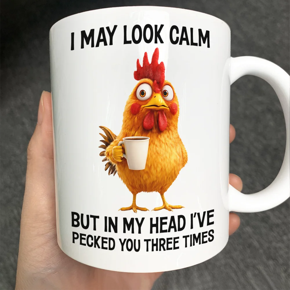 3D Effect Funny Chicken I've Pecked You - Personalized Mug