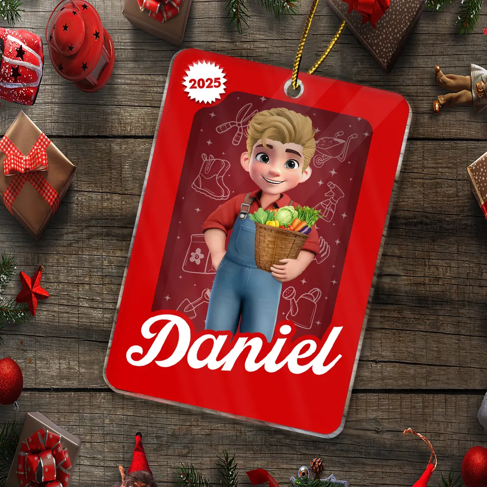 Gift For Yourself,Gift For Women,Gift For Men,Christmas,Happy,Gardening - 3D Effect Gardener Toy Box - Personalized Custom Shaped Acrylic Ornament